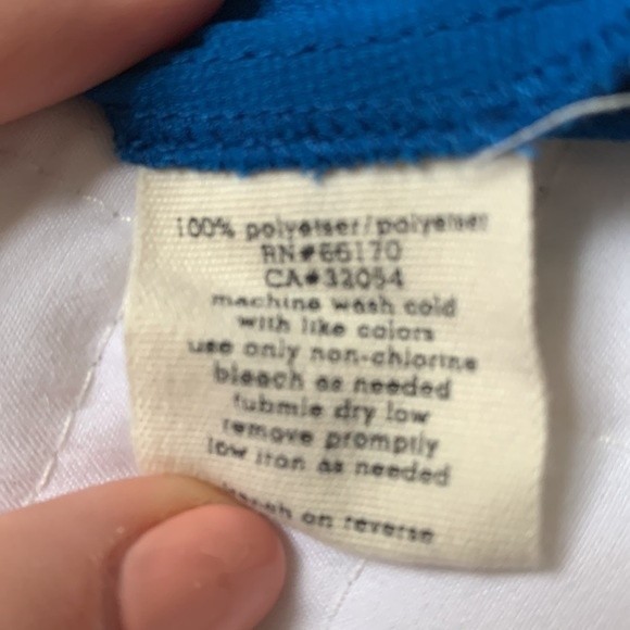 Silence and Noise Tank Top with Keyhole back detail. Cobalt Blue Large - Picture 4 of 6